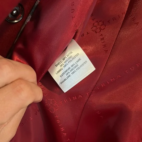 Red Women’s Trina Turk Coat - Picture 6 of 7